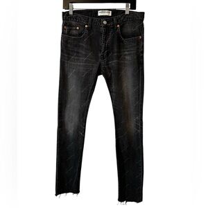Balenciaga Woman’s Faded Black All Over Print Jean